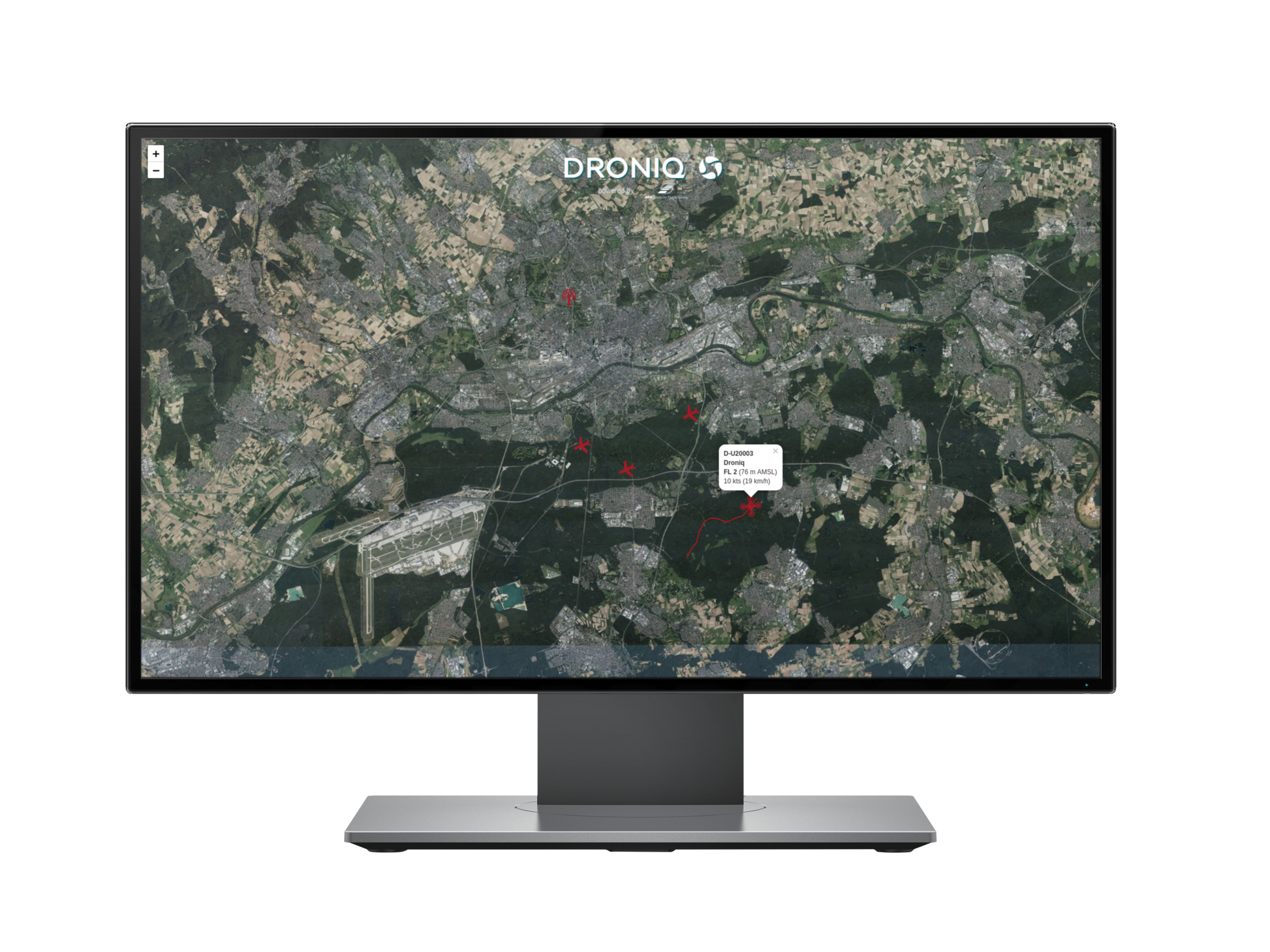 TrackViewer: Echtzeit-Darstellung von Flugbewegungen in einem definierten Gebiet über Deutschland - Droniq